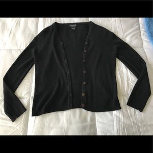 Black button up sweater
